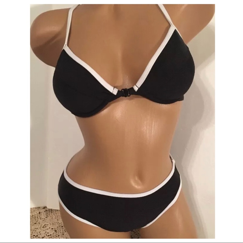 Victoria’s Secret vintage bikini black white NICE!